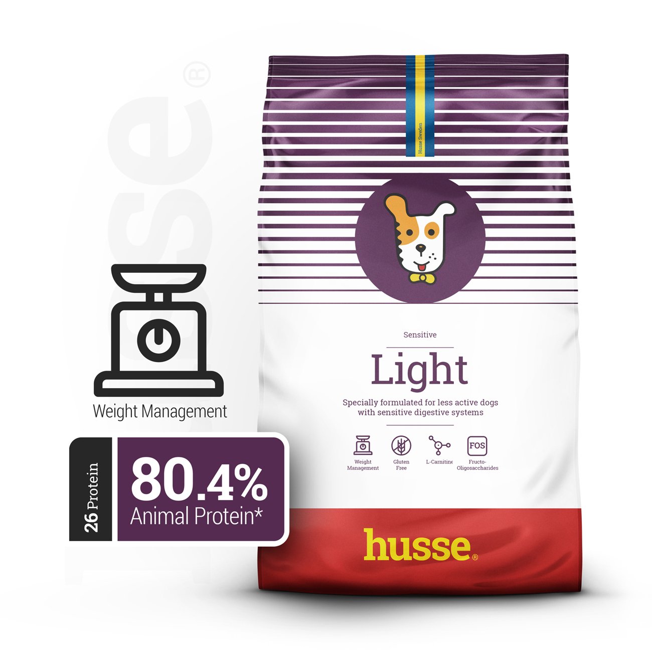 Sensitive Light, 12.5kg - Husse Natural Complete Adult Dry Dog Food ...