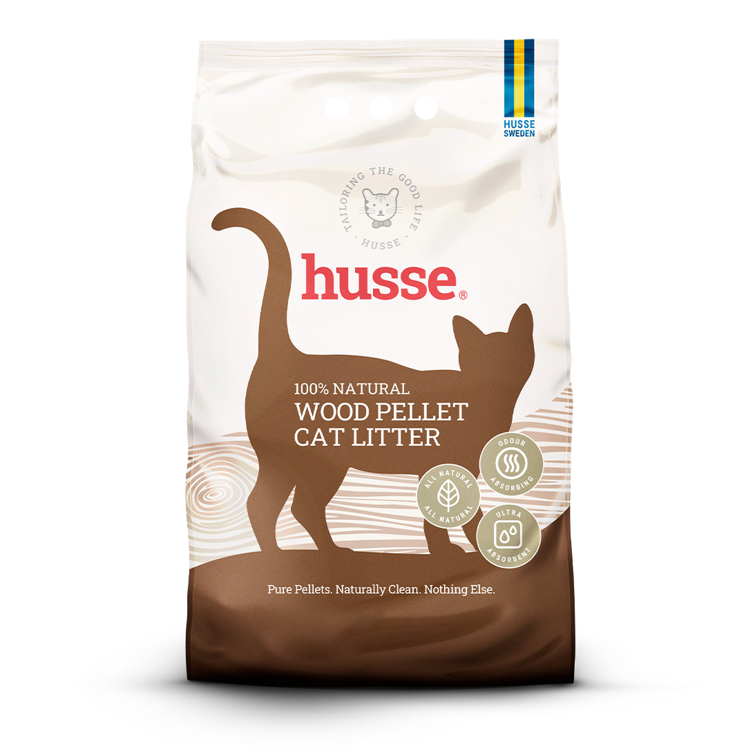 Wood Pellet Cat Litter, 12 L | Peletes feitos a partir de madeira de pinho 100% Natural