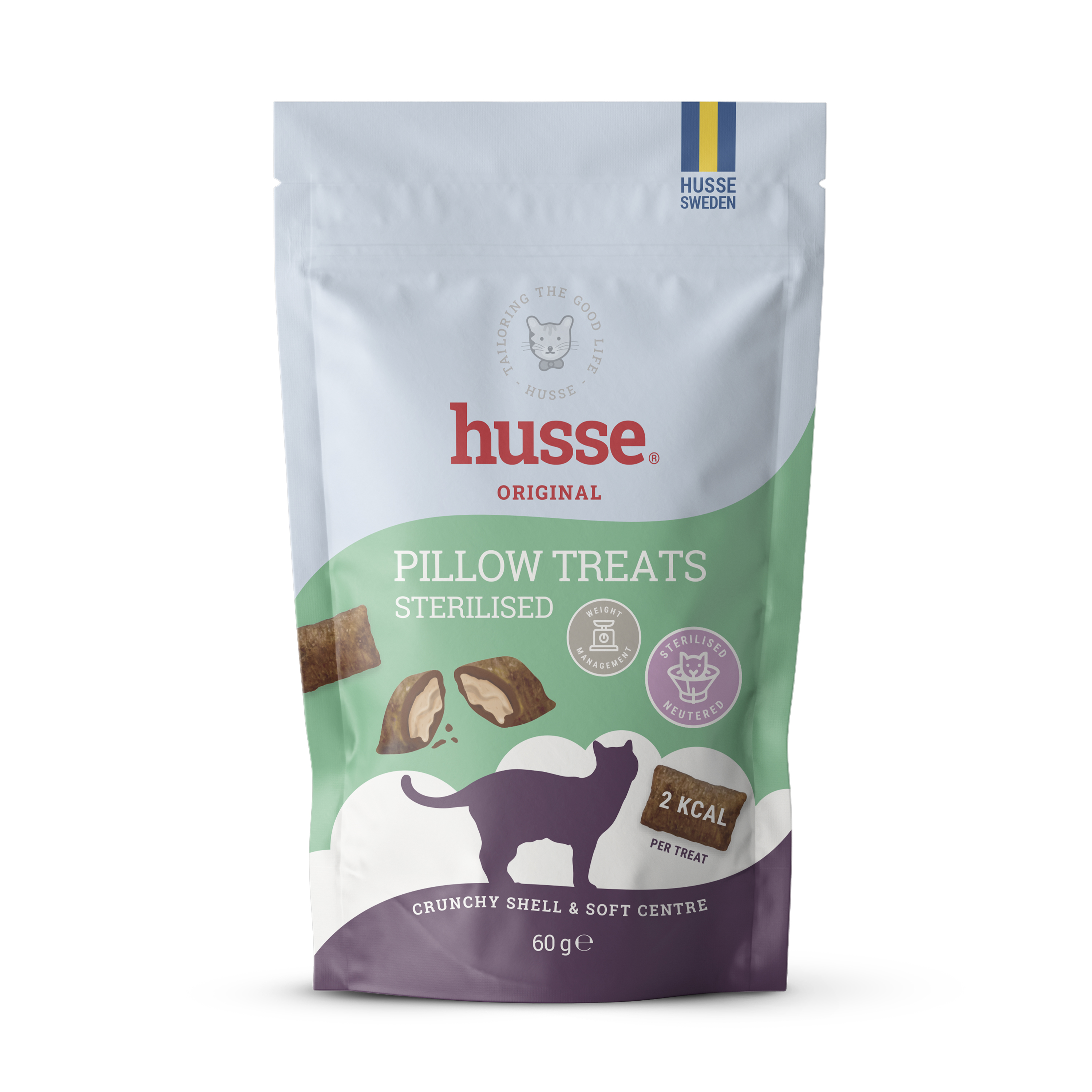 Pillow Treats Sterilised, 60 g | Funktsionaalsed maiused kassidele krõbeda kooriku ja pehme sisuga Pillow Treats Sterilised, 60 g | Funktsionaalsed maiused kassidele krõbeda kooriku ja pehme sisuga