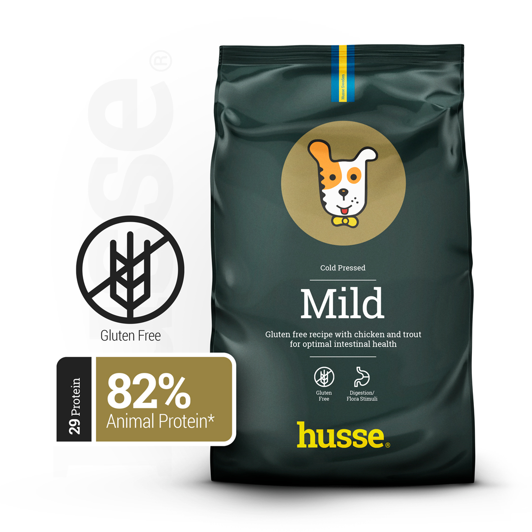 Mild 12kg Husse Natural Complete Dry Dog Food Cold Pressed