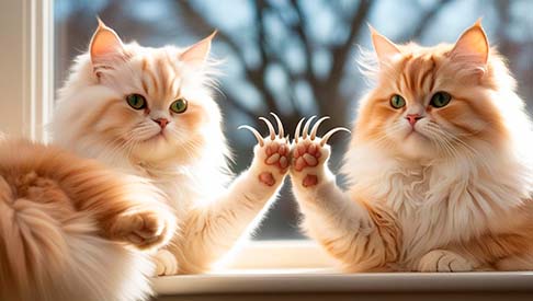 gatos con unas largas al 33
