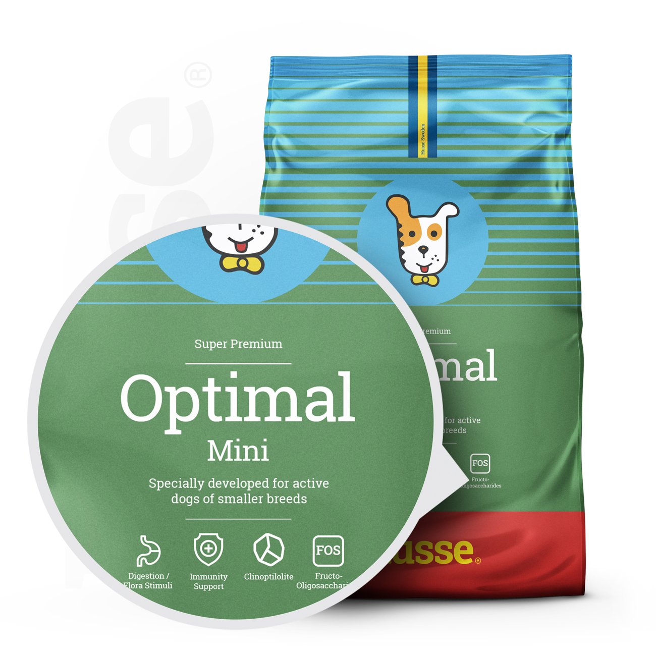 Optimal Mini, 2kg - Husse Small Breed Natural Complete Adult Dry Dog 