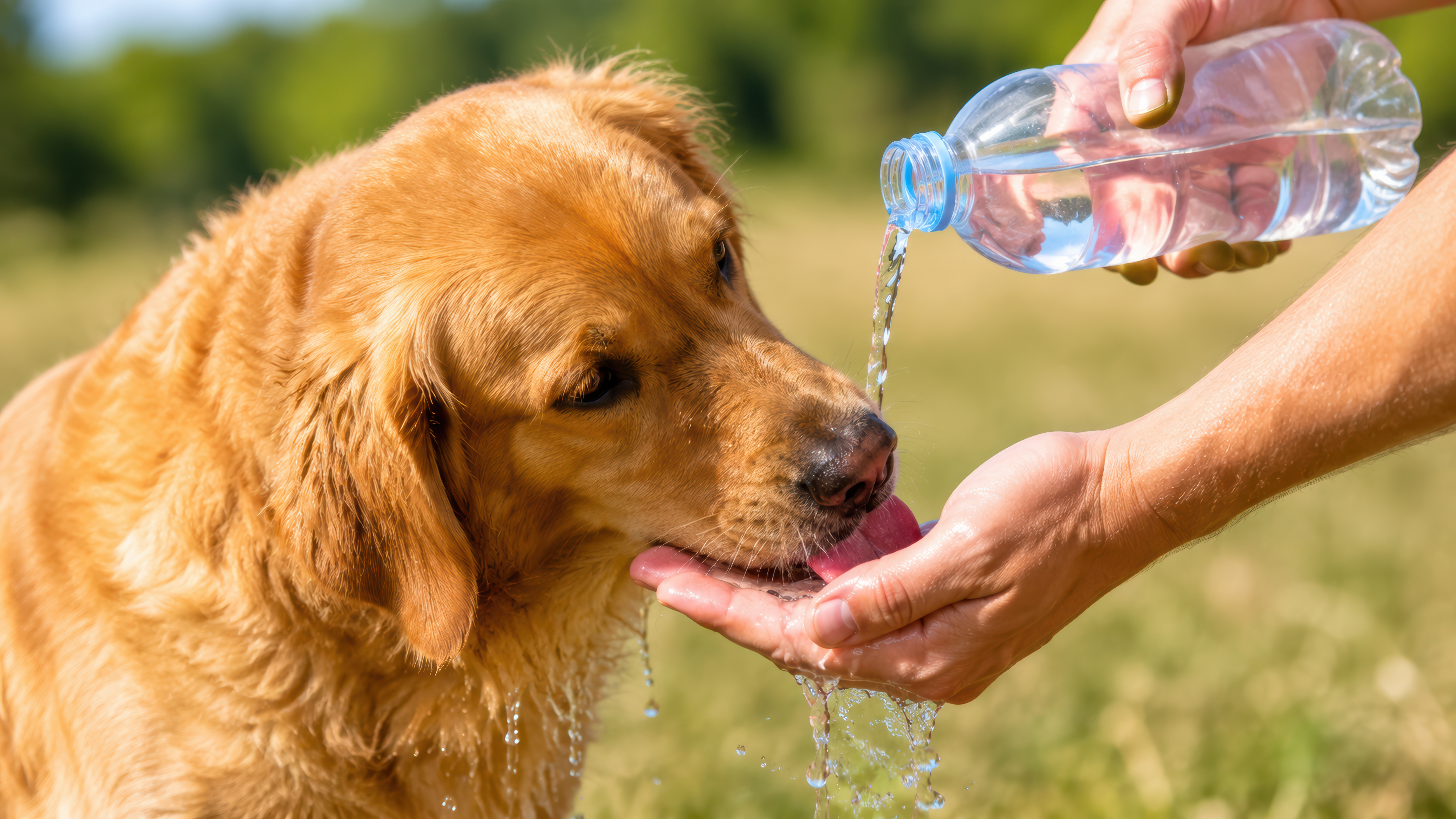 golden-retriever-drinking-water-hot-summer-day-ai-generative
