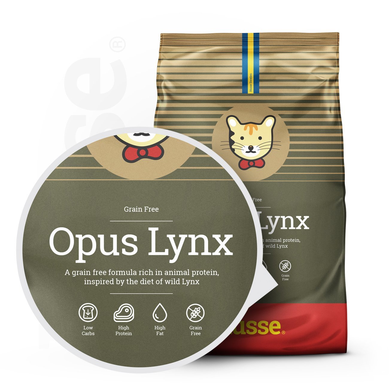 Opus Lynx 2kg Husse Natural Complete Adult Delicious Dry Cat