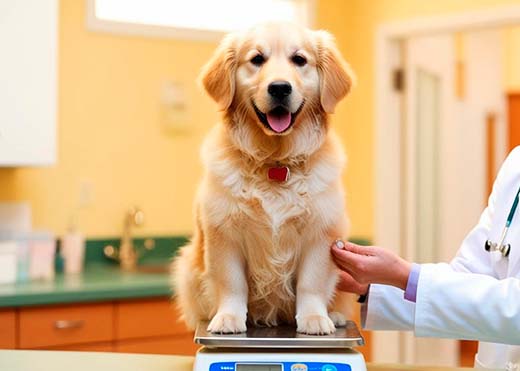 perro pesandose en veterinario-01