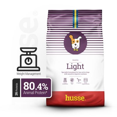 Sensitive Light, 12.5kg - Husse Natural Complete Adult Dry Dog Food Chicken Based Low Fat Gluten-Free Hypoallergenic
