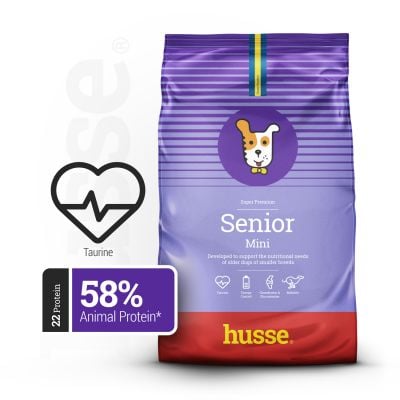 Senior Mini, 7kg - Husse Senior Small Breed Natural Complete Dry Dog Food Chicken, Grain & Vegetable