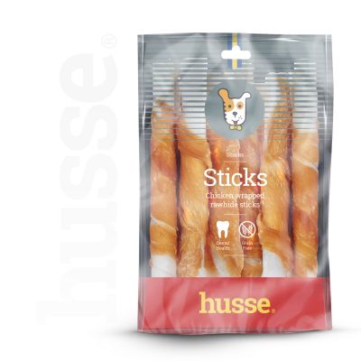 Sticks, 6-pack | Spannmålsfria tuggpinnar av råhud för hundar
