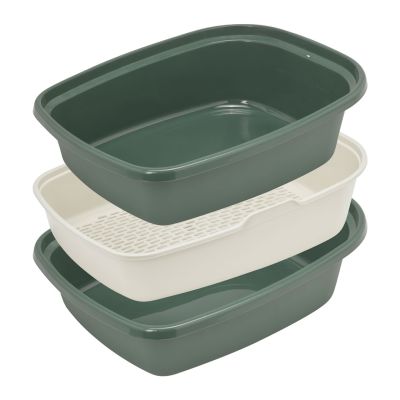 Sifting Litter Box, 1 box | Complete sifting litter box system including 2 trays and 1 sifting grid