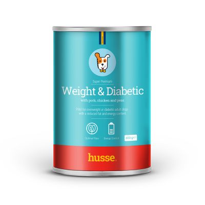 Weight & Diabetic, with pork, chicken & peas, 400 g | Pâté for overweight and diabetic dogs.