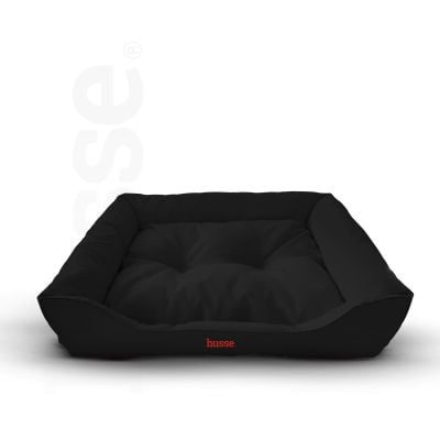 Paus, black S | Rectangular cosy bed for small-sized pets