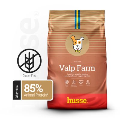 Valp Farm, 12kg - Husse Natural Complete Puppy Dry Dog Food Chicken & Potatoe Grain-Free Hypoallergenic