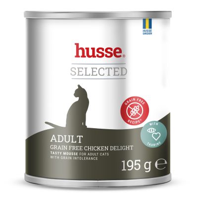 Adult, grain free chicken delight, pack | 12 cans with gourmet meal in soft mousse
