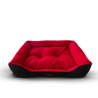 Paus, red S | Rectangular cosy bed for small-sized pets