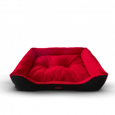 Paus, red L | Rectangular cosy bed for large-sized pets