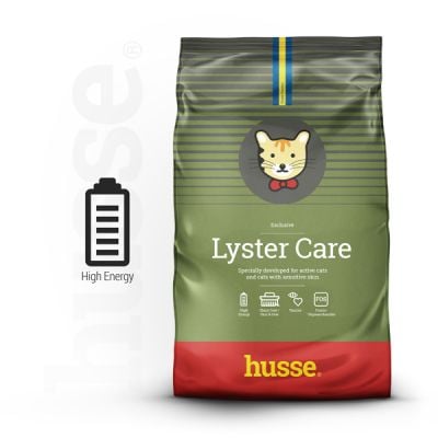Exclusive Lyster Care, 2kg - Husse Natural Complete Adult Delicious Dry Cat Food Chicken & Salmon High Energy Hypoallergenic for Active Cats