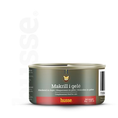 Makrill i gelé, 80 g | Ett glutenfritt och naturligt fodertillskott