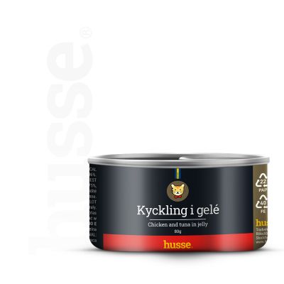 Kyckling i gelé, box | 24 cans of tasty chicken & tuna in jelly for cats