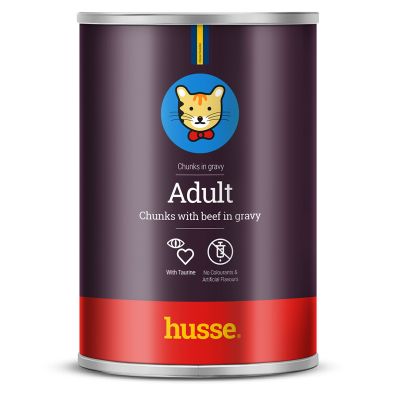 Adult, 415 g | Tasty chunks with beef in a delicious gravy for cats