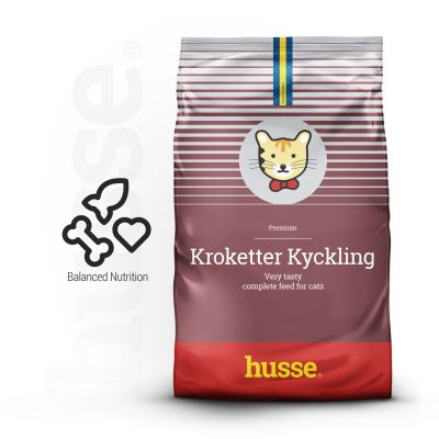 Kroketter Kyckling, 2kg - Husse Natural Complete Adult Delicious Dry Cat Food Chicken Based High Protein