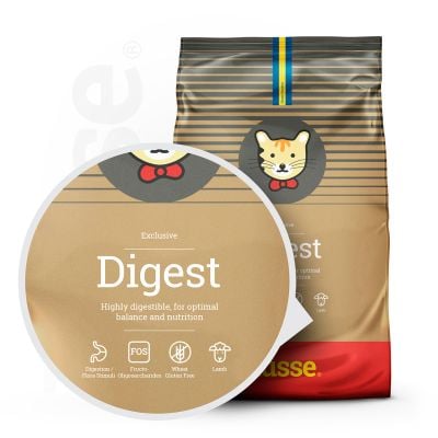 Exclusive Digest 2kg Husse Natural Complete Adult Delicious Dry Cat Food Lamb Rice Hypoallergenic