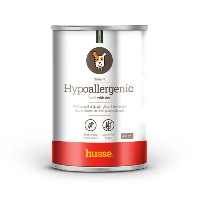Hypoallergenic, lamb with rice, 400 g | Pâté for dogs with food hypersensitivity