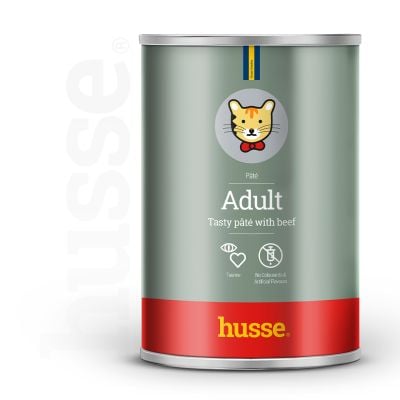 Adult pâté, pack | 12 cans of tasty pâté with beef for cats