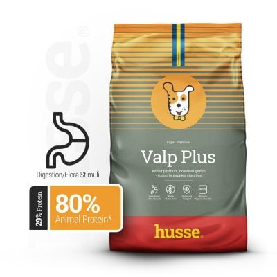 Valp Plus | Komplett foder med psyllium och vegetabiliska fibrer för smidig matsmältning