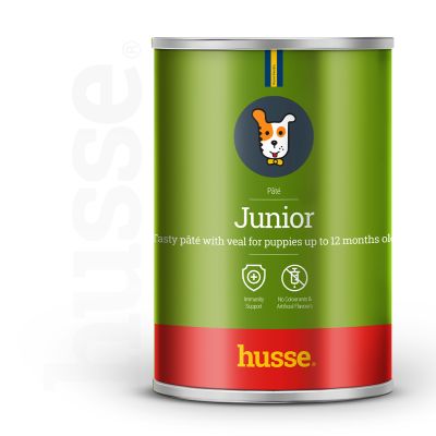 Junior pâté, box | 12 cans of tasty pâté with veal for puppies