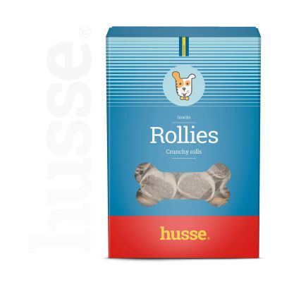 Rollies, 500 g | Knusprige Kekse mit fleischiger Füllung für Hunde