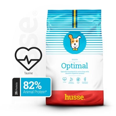 Sensitive Optimal, 12.5kg - Husse Natural Complete Adult Dry Dog Food Chicken & Rice Low Fat Gluten-Free Hypoallergenic