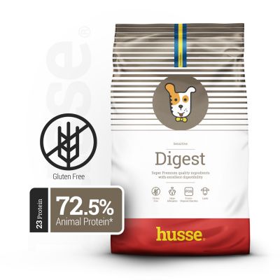 Sensitive Digest, 2kg - Husse Natural Complete Adult Dry Dog Food Lamb & Rice Gluten-Free Hypoallergenic